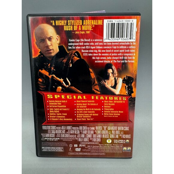 triple x DVD Vin Diesel Action Columbia pictures 124 minutes rated PG 13 English - Picture 2 of 3